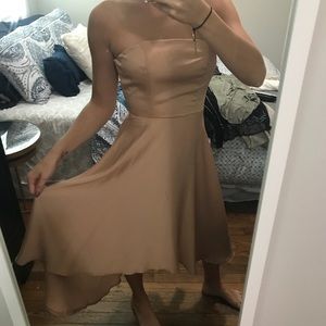 Strapless high low dress!